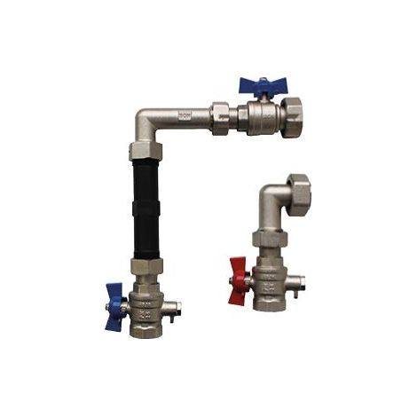 Schütz WMZ-Einbauset senkrecht 5006582 vernickelt, 3/4 - 7738333685 von Buderus