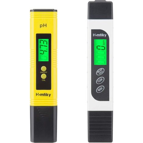 Mètre pH & TDS, Testeur de qualité de l'eau TDS pH 2 en 1, 1 PPM Résolution, 2% Précision de Lecture, pour Piscine, Aquarium, Plantation, Eau Potable (1/5)