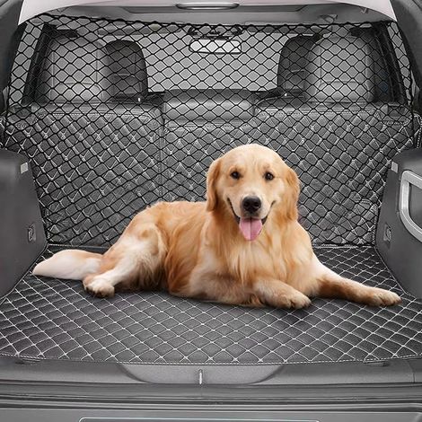 Car Barrier Guard Net Divider Polypropylene Dog Guard with 4 Hooks Elasticity Boot Divider Double Layer Partition Grid for Car (1/5)