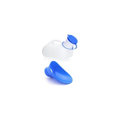 Urinoir Unisexe 1000ml avec Couvercle Bouteille d'Urine Portable pour Voiture, Camping, Voyage et Usage Extérieur