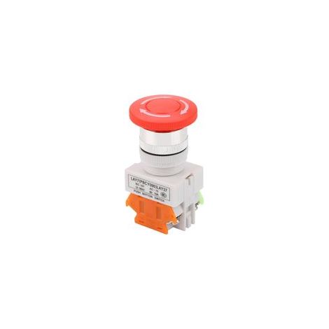 Pulsador autoblocante tipo seta para parada de emergencia, montaje de 22 mm LAY3711ZS