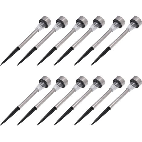 Lot de 12 lampes solaires RGB pour pelouse, contrôle de la lumière par induction, étanches IP44, à LED, pour parcs, jardins et piscines. (1/5)