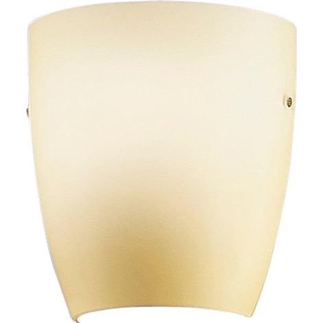 Applique da parete serie Kawa 22cm - Lampada in vetro bianco satinato e metallo con attacco E27 per LED - RossiNi Group