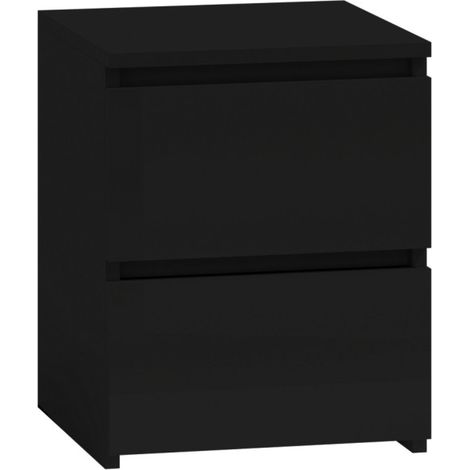 ASTER T2 - Contemporary bedside table 40x30x30 - Scandinavian style 2 drawer bedside/side table - Storage unit (1/2)