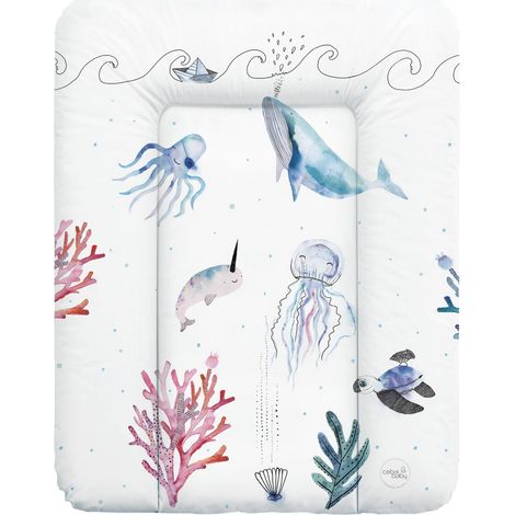 Fasciatoio per cassettiera Ceba Baby 70 x 50 cm morbido Ocean (W-143-123-652) (1/2)