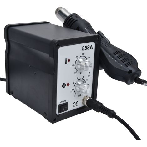 858A Fan-type Adjustable Temperature Desoldering Station for Mobile Phone Repair Hot Air Gun/Hot Air Soldering Station (UK Standard, 220V) (1/5)