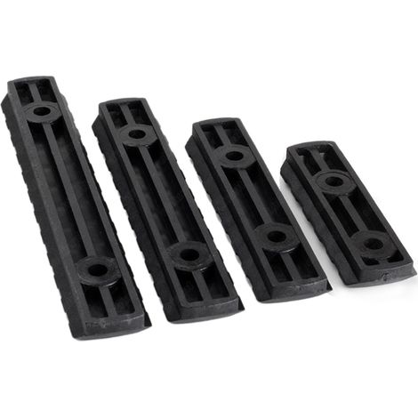 Lot de 4 bandes de guidage décoratives modifiées pour rails de protection en bois, 20 mm, noires. (1/5)