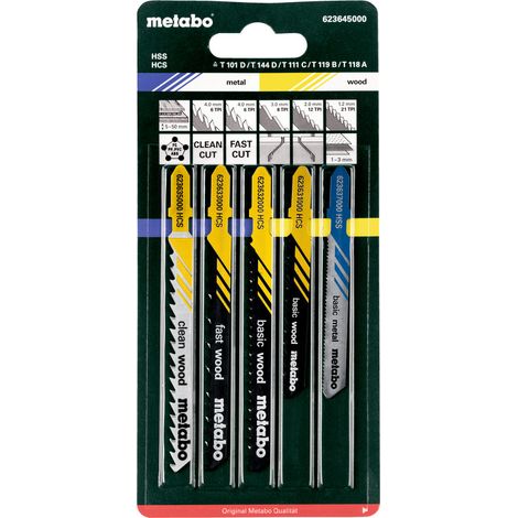 Juego de hojas de sierra de calar Metabo