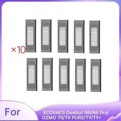 10 filtres de rechange pour aspirateur ECOVACS Deebot N8/N8 Pro/OZMO T8/T8 PURE/T9/T9+() (1/4)