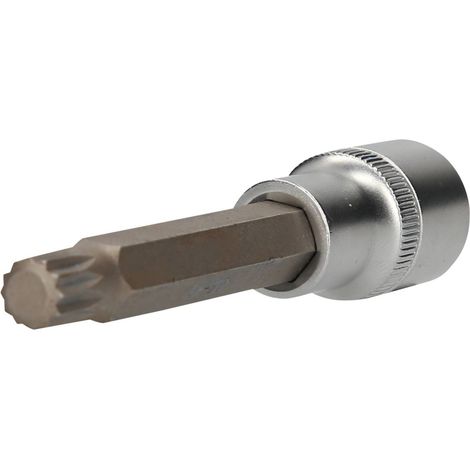 BRILLIANT TOOLS douille embout cannelé 1/2" longue 140 mm M10 - BT022954 (1/5)
