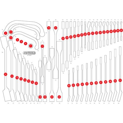 Insert en mousse vide pour 811.0051 KS Tools (1/3)