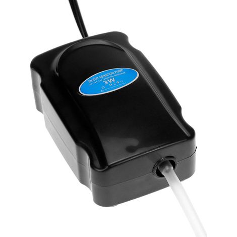 Pompe à Air d'Aquarium Silencieuse 3W Aérateur pour Nano Aquarium avec Clapet Anti-Retour et Diffuseur d'Air Kit Oxygénateur pour Bassin et Aquarium de 40L (1/5)