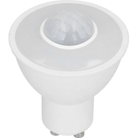 Ampoule LED GU10 à détection de corps infrarouge, 5W, 500lm, pour plafond, couloir, lumière blanche AC100-240V (1/5)