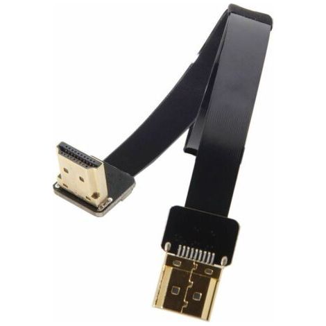 CYFPV FPV Flat HDMI Male to HDMI Male Angled Cable 90D HDTV FPC for Aerial Photography FPV HDTV Multicopter (50cm) (1/3)