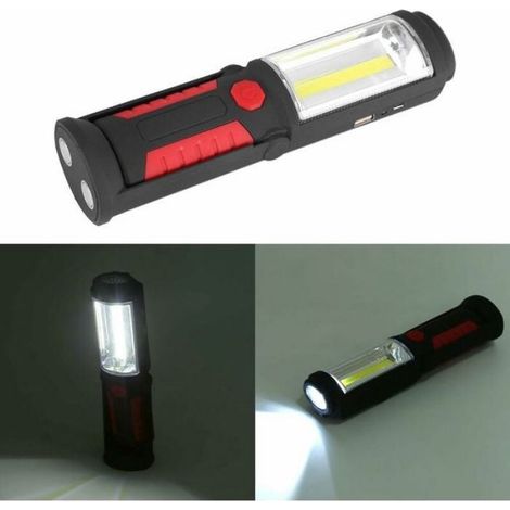 Lampe De Travail - LED COB 650 Lm - Batterie Rechargeable 2200 MAh - Aimant Puissant - Pivot 180° - Pour Atelier Réparation Automobile Et Extérieur - Unité (1/5)