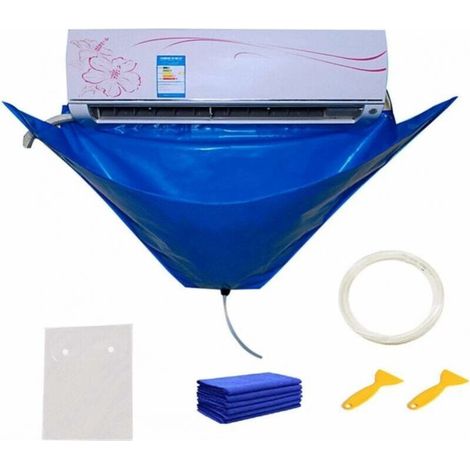 130x60cm Air Conditioner Cleaning Cover, Split Air Conditioning Cleaning Waterproof Cover Bag with Water Pipe Waterproof Air Conditioner Cleaning Cover Bag for Air Conditioners (1/5)
