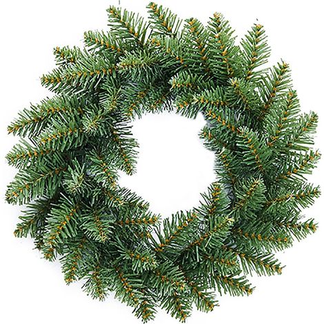1 Couronne artificielle sapin, décoration porte fenêtre, branches réalistes PVC soie, intérieur extérieur (1/5)