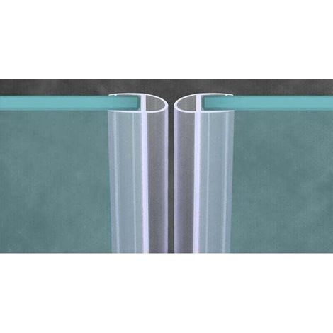 Joint Porte Douche, Joint Pare Baignoire, Joint Paroi De Douche, pour paroi en verre 6 mm/8 mm/10mm/12mm d'épaisseur de verre joint en joint de douche (10 mm,u type550cm) (1/2)