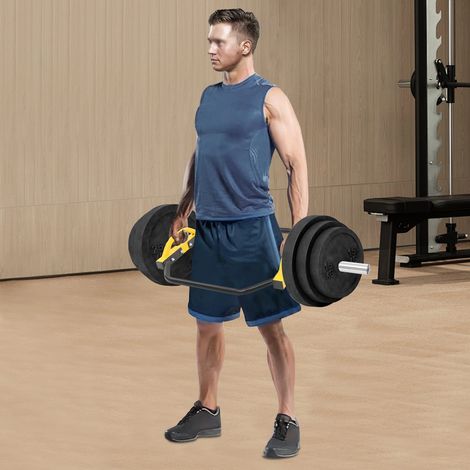 Barre d'haltère hexagonale annulaire, équipement de musculation pour gymnase, capacité de levage maximale de 150 kg / 330 lb