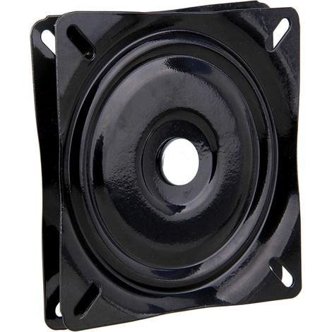 Noir Acier Forme Carré Roulement Rotatif Table Tournante pour Table Chaise Télévision Canapé (1/5)