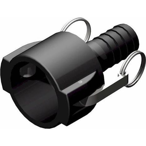 Raccord camlock femelle 2'' - male cannelé droit en polypropylène Ø A: 2'' Ø B: 50mm