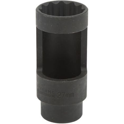 Douille d'injecteur diesel 1/2 pouces, 27 mm, 12 points en acier au chrome vanadium universel pour voitures (1/5)
