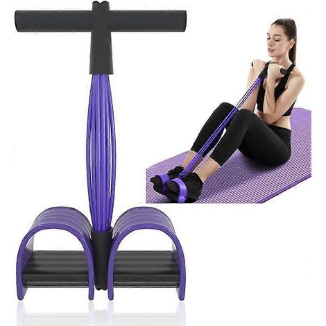 Appareil de musculation abdominale, extenseur corporel complet pour usage domestique, 6 tubes, corde de traction élastique