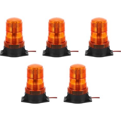 Set di 5 luci stroboscopiche arancioni ad alta visibilità per macchinari pesanti (1/2)