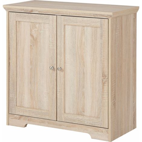 Buffet vitré 2 portes – 3 tiroirs – Bois massif FSC® – Style maison de campagne moderne – Compartiments ouverts pour objets décoratifs