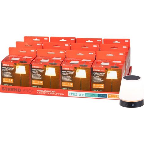 Tischlampe Strend Pro NLTL-12-4746, dimmbar, teleskopisch, LED 110m, 800 mAh, wiederaufladbar, Sellbox 12 Stk. (1/5)