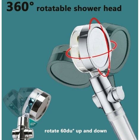 Pommeau de douche haute pression Wappiot anti-calcaire systme de filtration avec 4 lments filtrants coton PP FLEXIBLE DE DOUCHE (1/4)