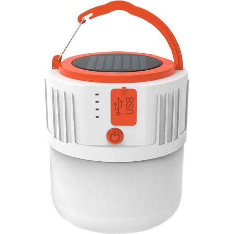 lampes solaires de camping dirigéLampes de campingRechargeable, blancvingt-quatreLampe solaire [avec fonction de batterie externe intégrée] (1/5)