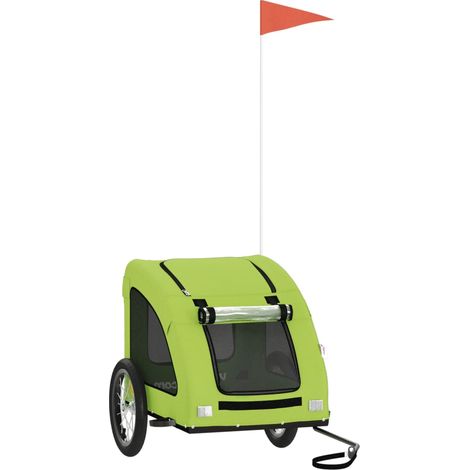 Remorque de vélo pour animaux de compagnie vert