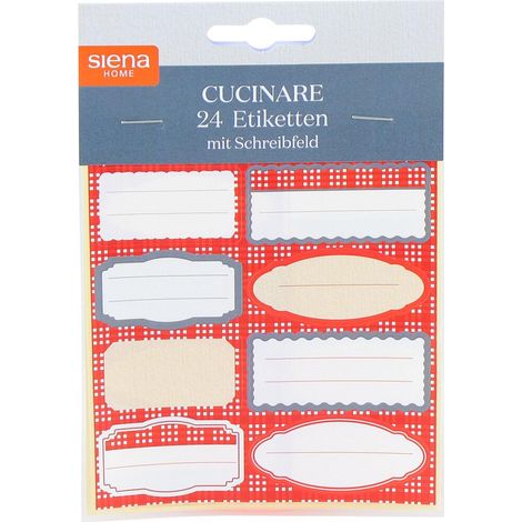 Haftetiketten "Cucinare" 24 Stück selbstklebend