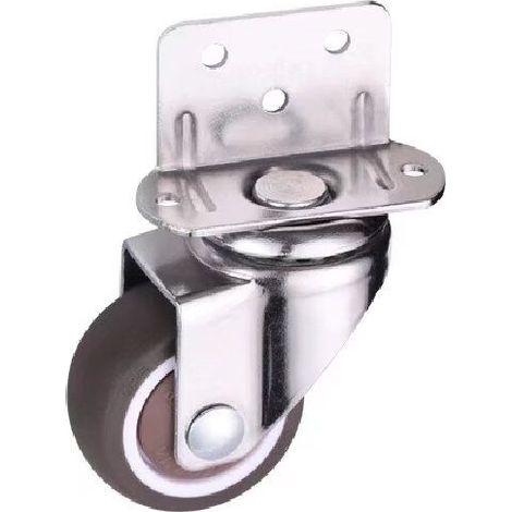 Kleine Lenkrollen für Möbel, 32 mm ohne Bremse, L-förmige Montageplatte, geeignet für Möbel, Blumenständer, Kindergärten (32 mm, 2 Stück) (1/5)