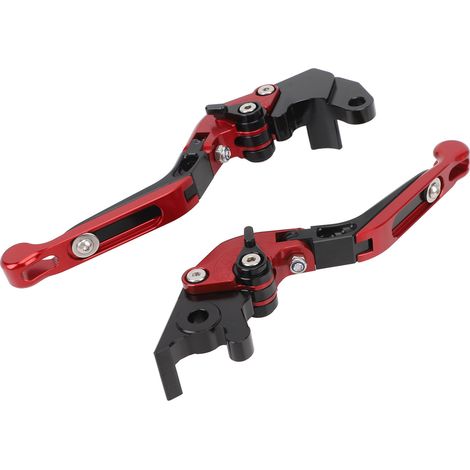 1 paio di leve freno pieghevoli per moto, leva frizione in alluminio CNC per YZF R125 2014 – 2022 rossa. (1/4)