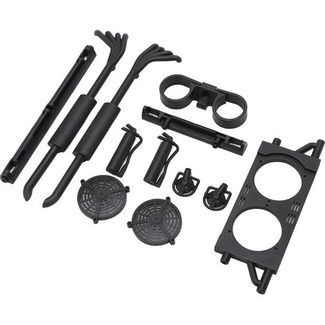Kit de décoration de carrosserie pour voiture RC ZD Racing DBX-07 1/7 : autocollant décoratif pour vitre et pot d'échappement. (1/5)