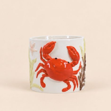 Cache-pot en céramique crabe 3D 19cm (1/5)