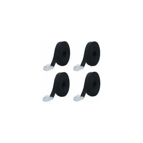Set di 4 cinghie di fissaggio da 2 m per cinghie di tensione, ideali per il fissaggio a portabici, portapacchi posteriori per auto, cinghie di tensionamento per biciclette, a sgancio rapido, cinghie d (1/4)
