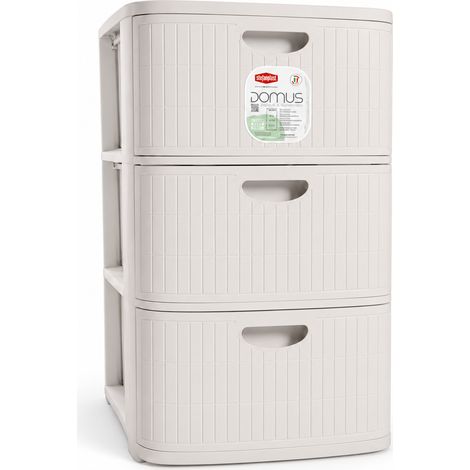 Cassettiera Slim Domus 3 Cassetti Bianca 30 x 40 x 60 h cm (1/4)