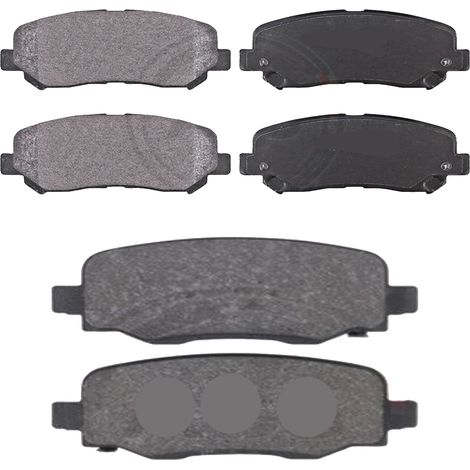 KIT PASTIGLIE FRENO ANTERIORI E POSTERIORI compatibile con JEEP GRND CHEROKEE III (WH,WK) / PASTIGLIE FRENANTI AUTO OEM FDB4002,FDB4075 / SOSTITUZIONE DIRETTA / BASSA POLVERE / SILENZIOSO