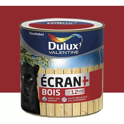 Peinture bois DULUX VALENTINE Ecran+ Bois Géranium 2 L (1/2)