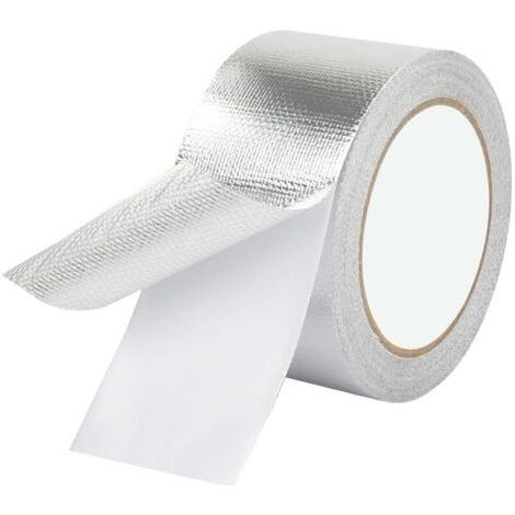 PA Aluminiumfolienband, 50 mm x 20 m, selbstklebendes Aluminiumfolienband, für Reparaturen, Rohre, 1 Rolle (1/4)