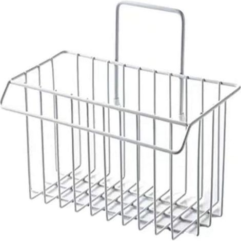 égouttoir de rangement en fer forgé pour éponge et torchon (blanc) (1/5)