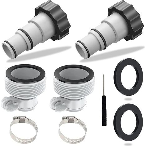 JSSEVN - 2PCS Pool Hose Adapter, Pool Hose Adapter Set, Pump Hose Adapter, Pool Adapter, Replacement Hose Adapter (1/5)
