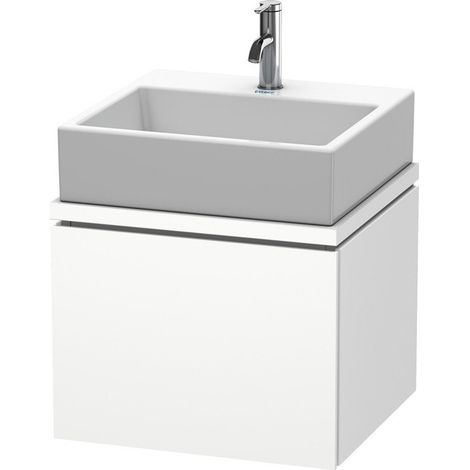 Meuble sous-vasque L-CUBE 520x477x400mm blanc mat