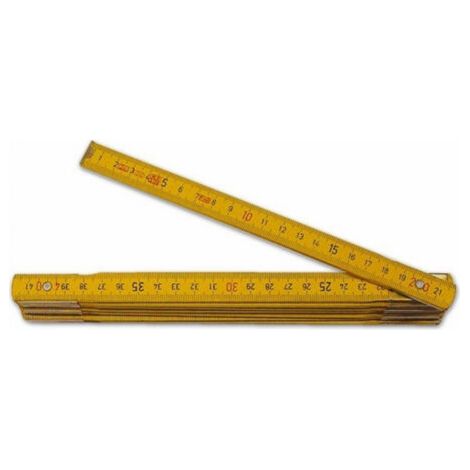 2 Mt Tige Mesure Bois Mesures Cm Marque Pliable Têtes Rouges Noires (1/2)
