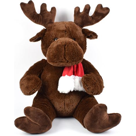 Renna peluche colore marrone decorazione natalizia per interno