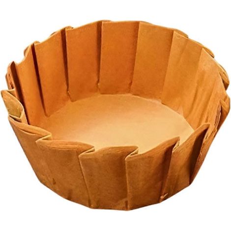 Papier sulfurisé rond pour friteuse à air chaud, 100 pièces, antiadhésif, pour gâteau basque, marron (1/5)