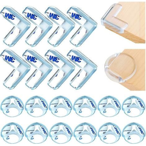 Tischkantenschoner, 20 Stück transparente Kantenschoner, Eckenschutz, stoßfeste Kantenschoner für Tische und alle scharfkantigen Möbel für Kinder und Babys (1/4)